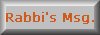 Rabbi's Monthly Message